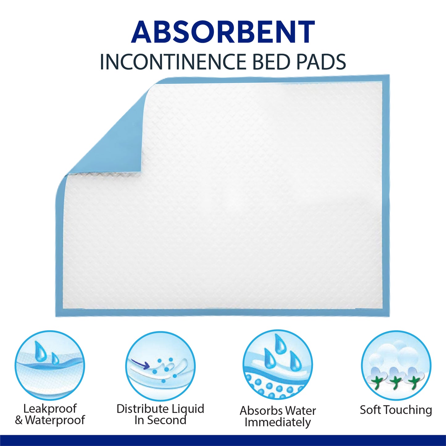 Incontinence Bed Pads 75x90 cm (Qty: 15)
