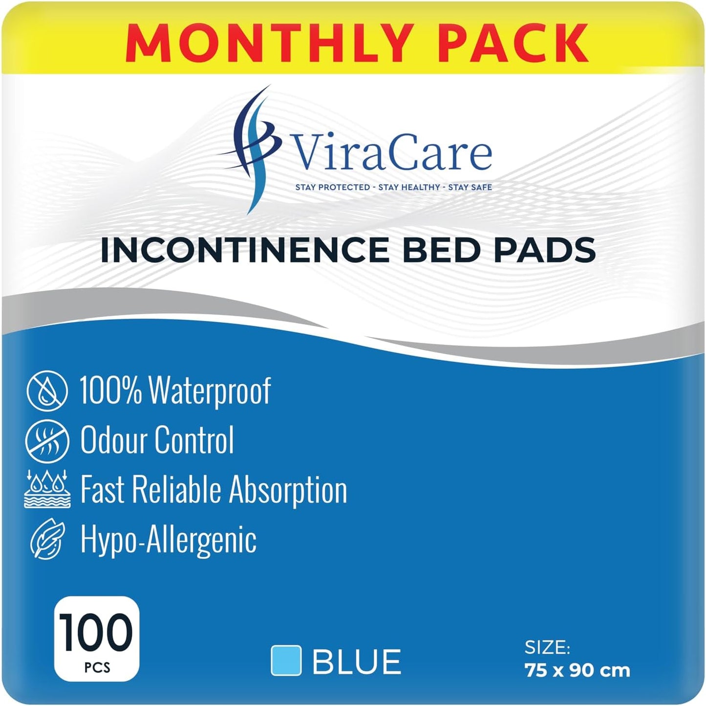 Incontinence Bed Pads 75x90 cm (Qty: 105)