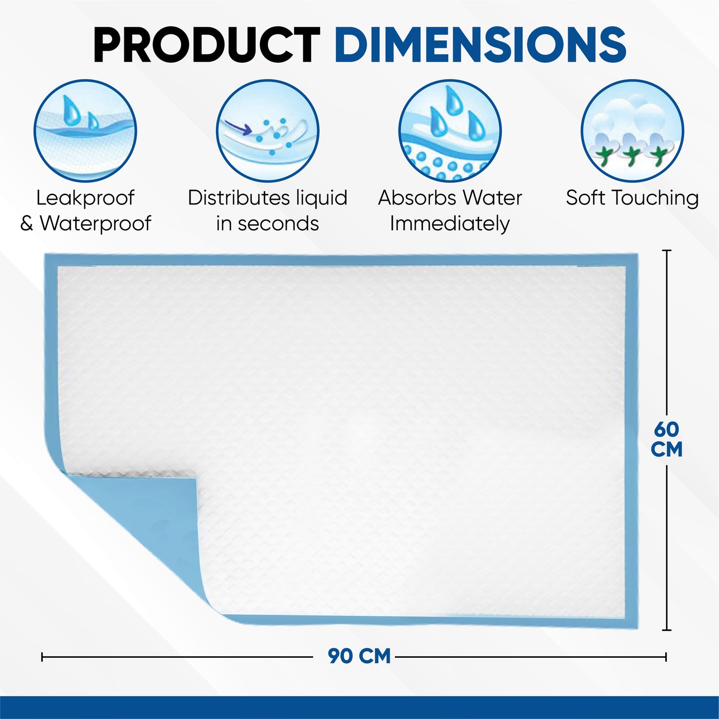 Premium Incontinence Bed Pads 60x90 cm (Qty: 20)