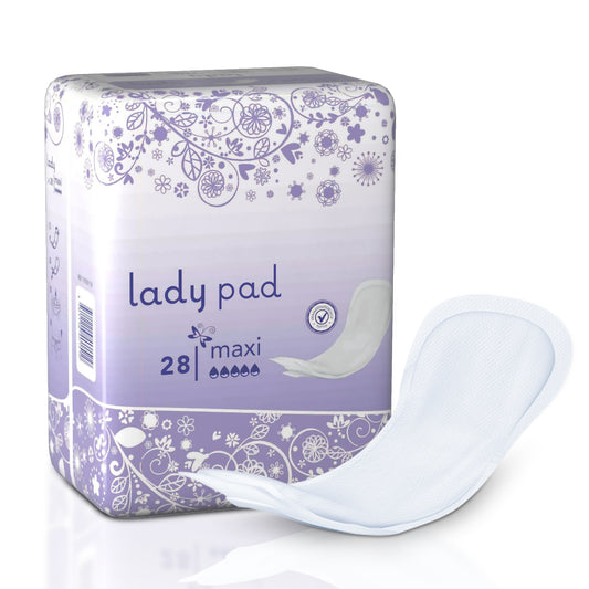 Lady Pads Maxi: Super Absorbent, Discreet, (Qty: 28)