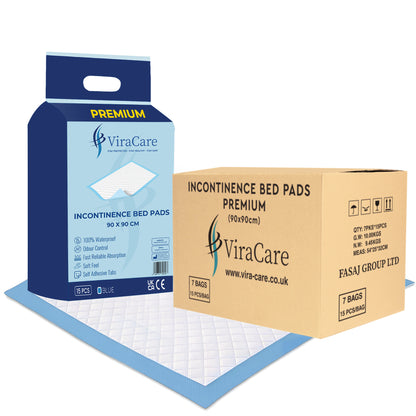 Premium Incontinence Bed Pads 90x90 cm (Qty: 105)