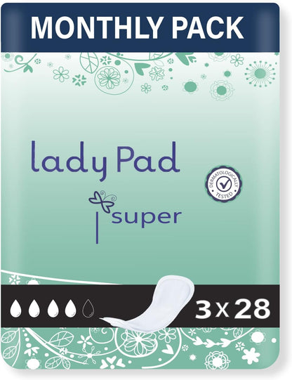 Lady Pads Super: Sanitary Pads, Super Absorbent, (Qty: 84)