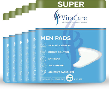 Men Pads Super: High Protection, Adhesive Backsheet, (Qty: 150)