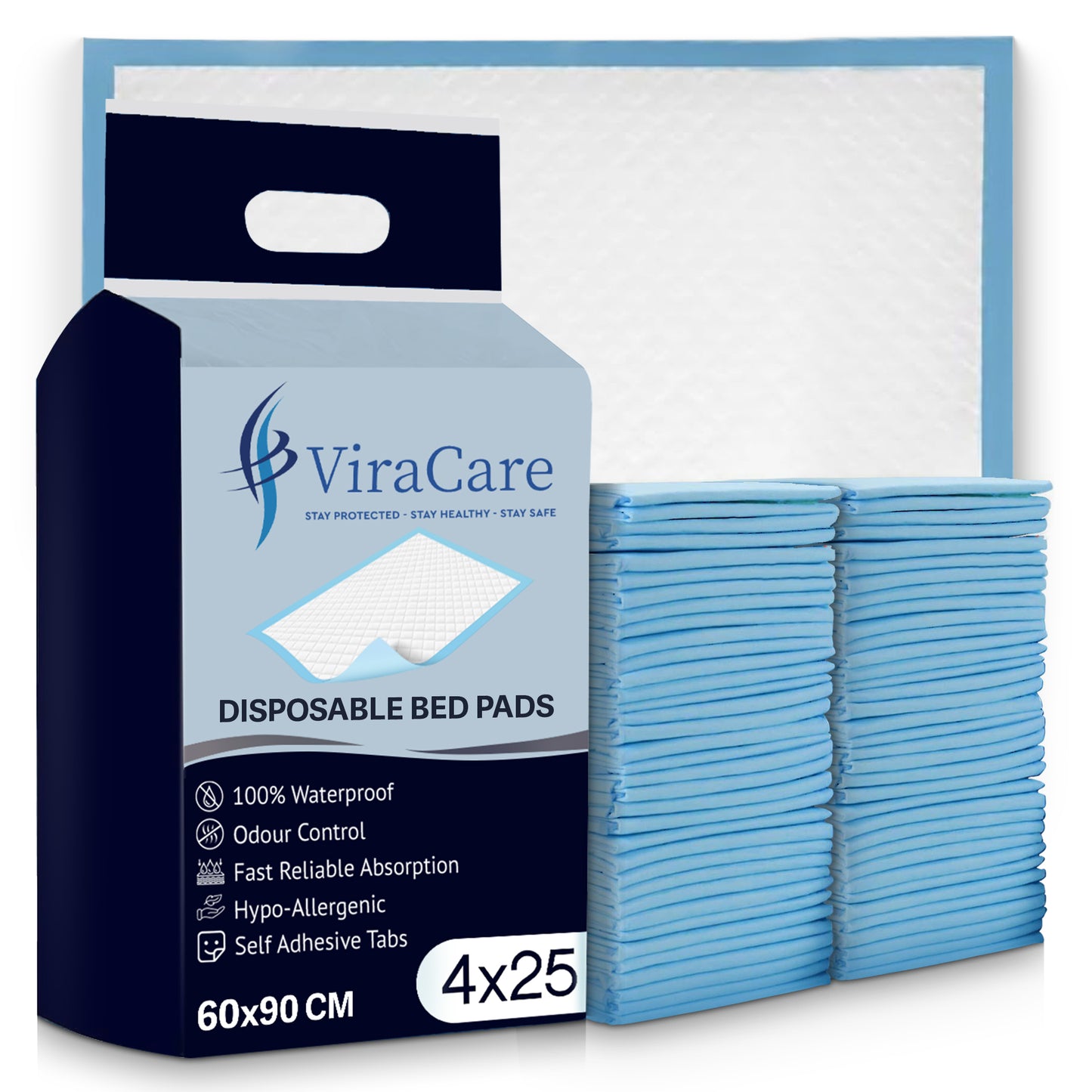 Incontinence Bed Pads: 60x90 cm, Children and Maternity, (Qty: 100)