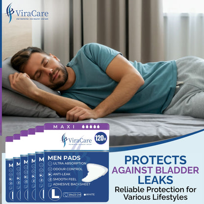 Maxi Men Pads: Male Incontinence Pad, Adhesive Backsheet, (Qty: 120)