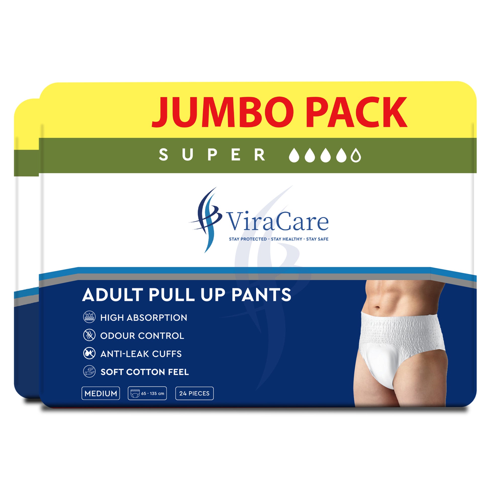 Adult Pull Ups Super Absorbent, Unisex, (Qty: 48) – ViraCare