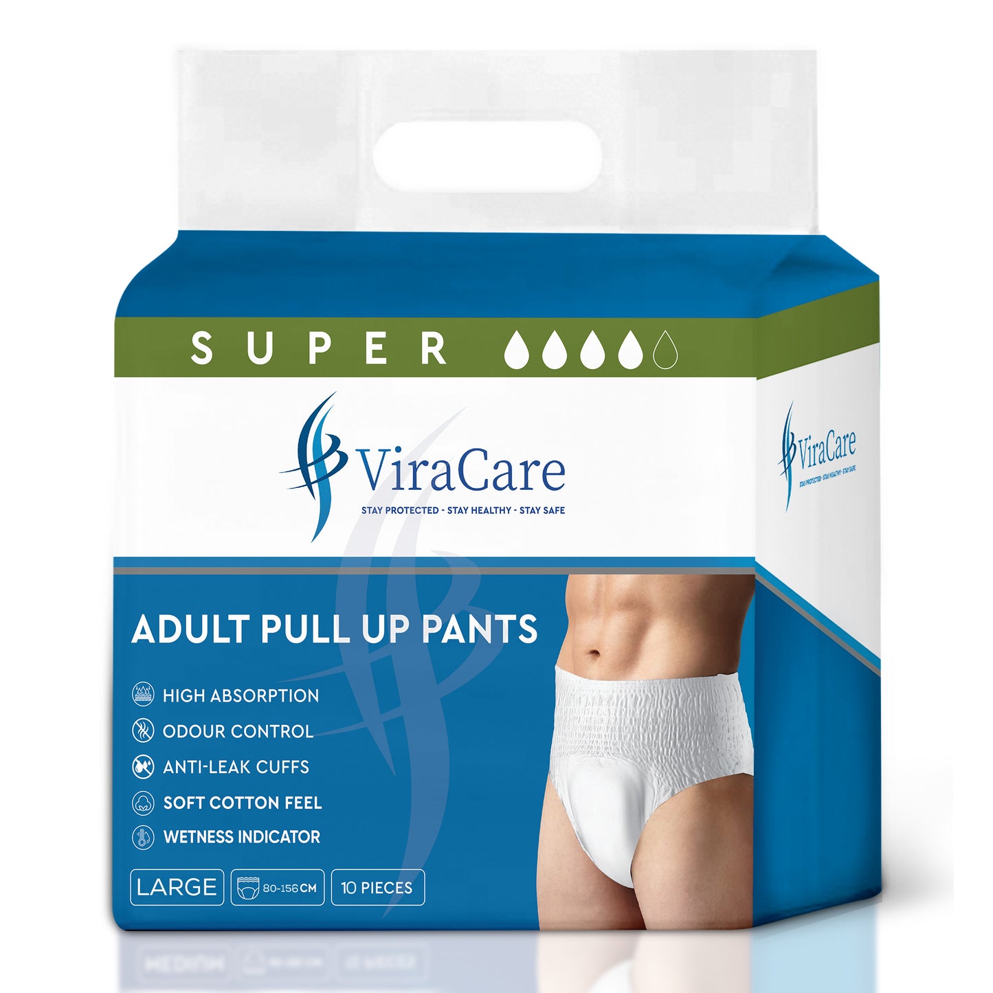 Adult Pull Ups Super Absorbent with Indicator, Unisex, (Qty: 10)