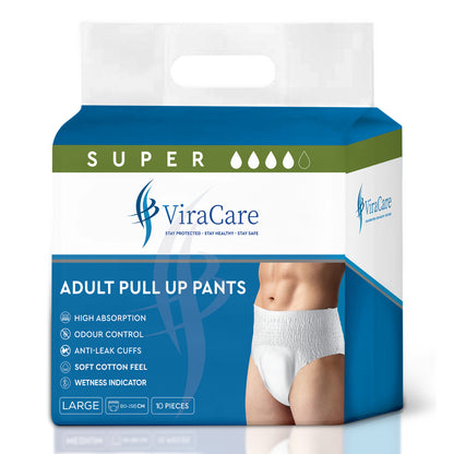 Adult Pull Ups Super Absorbent with Indicator, Unisex, (Qty: 10)