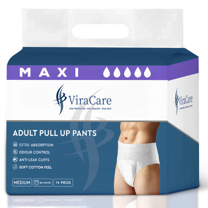 Adult Pull Ups Maxi Absorbent, Unisex, (Qty: 14)