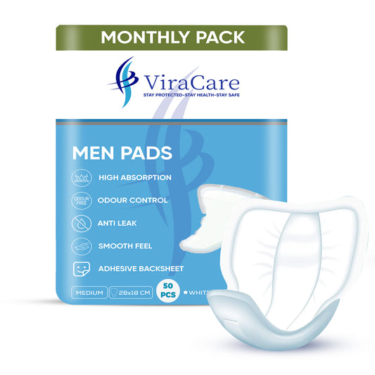 Men Pads Super: High Protection, Adhesive Backsheet, (Qty: 50)