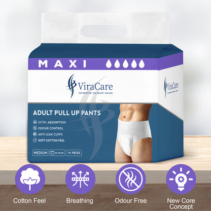 Adult Pull Ups Maxi Absorbent, Unisex, (Qty: 56)