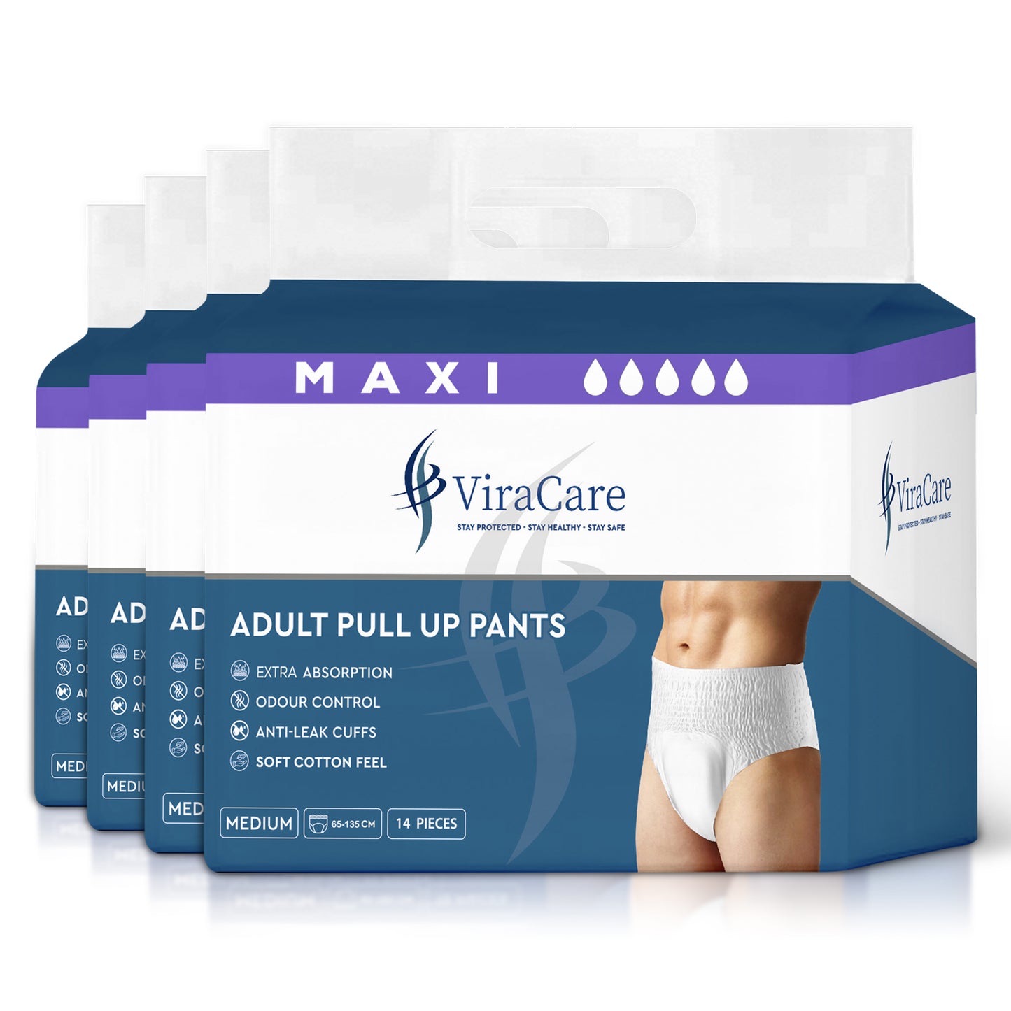 Adult Pull Ups Maxi Absorbent, Unisex, (Qty: 56)