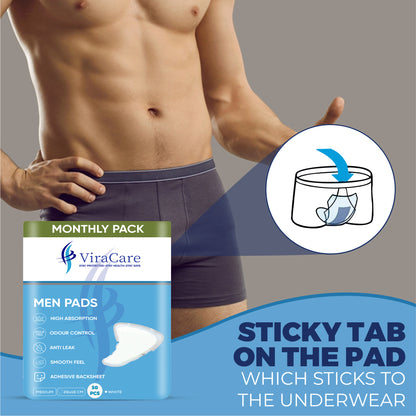 Men Pads Super: High Protection, Adhesive Backsheet, (Qty: 50)